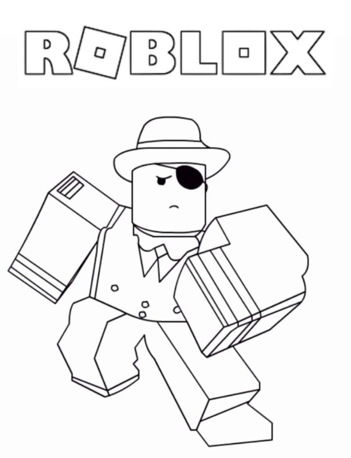 Online coloring book: Coloring page Roblox one eye